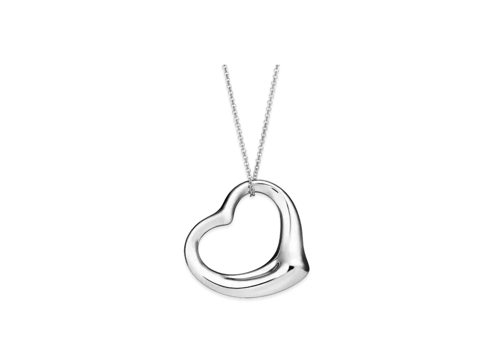 Tiffany & Co. Elsa Peretti Open Heart Pendant 50mm "Silver"