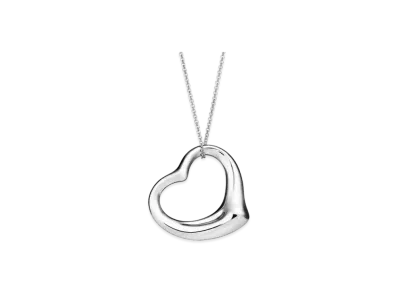 Tiffany & Co. Elsa Peretti Open Heart Pendant 50mm "Silver"