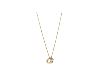 Tiffany & Co. Elsa Peretti Open Heart Pendant 18K "Yellow Gold/Platinum"