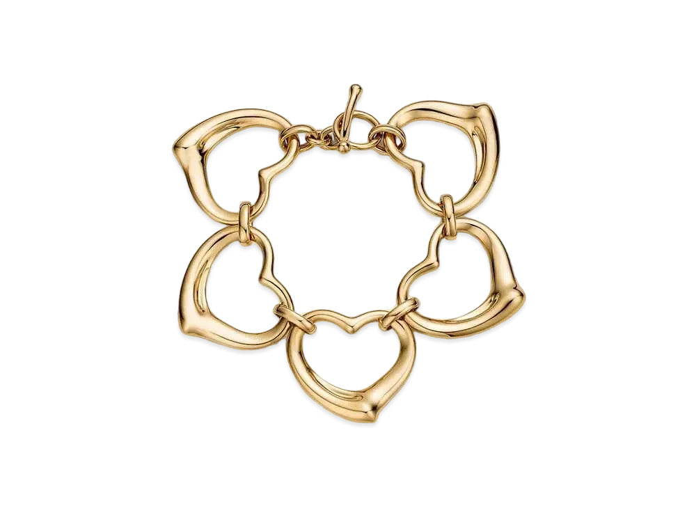 Tiffany & Co. Elsa Peretti Open Heart Bracelet 18K "Yellow Gold"