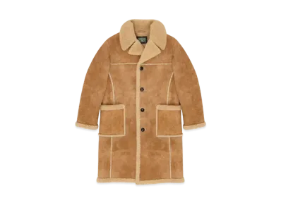 DENIM TEARS Winter Recess NYC '23 Shearling Jacket "Tan"