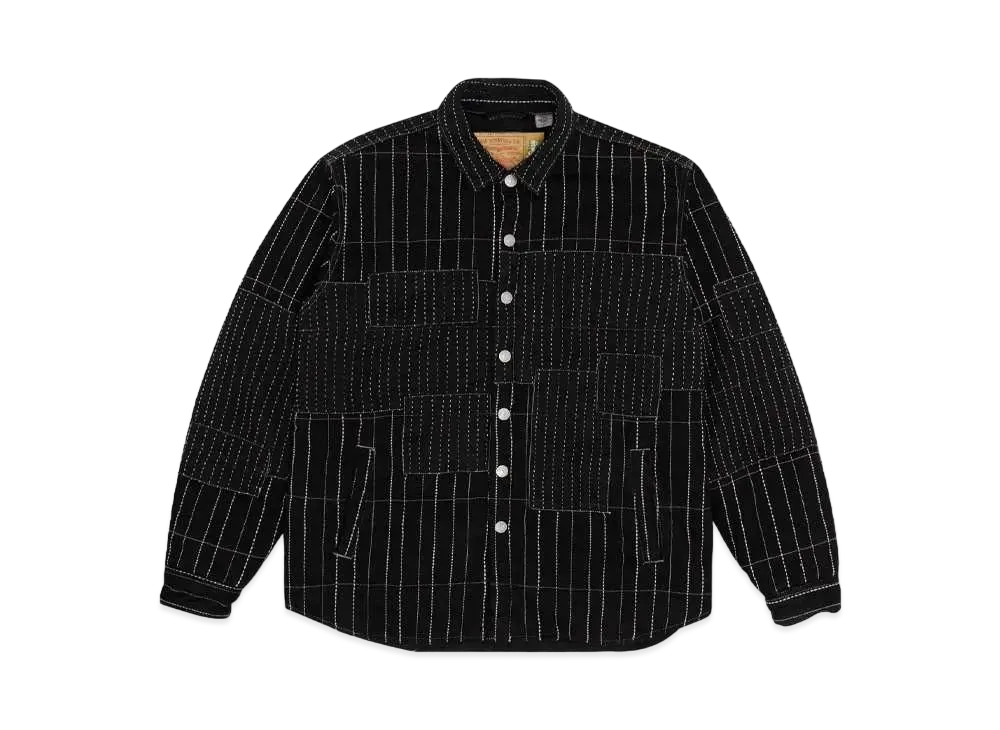 DENIM TEARS Peace Patchwork Padded Jacket "Black"