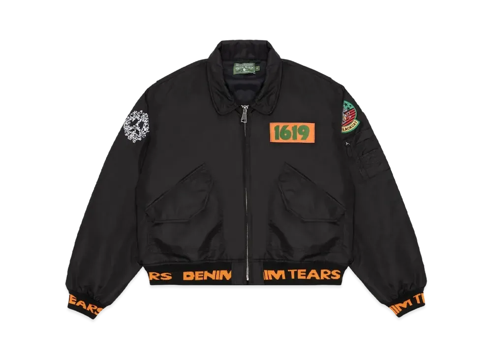 DENIM TEARS Trans-Atlantic Flight Jacket "Black"