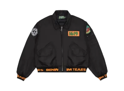 DENIM TEARS Trans-Atlantic Flight Jacket "Black"