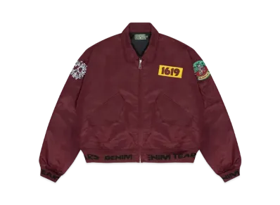 DENIM TEARS Trans-Atlantic Flight Jacket "Maroon"