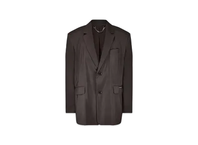 MARTINE ROSE Rider Single Breasted Jacket "Brown"