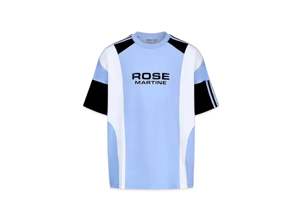MARTINE ROSE Oversized Panelled T-shirt "Blue Multi"