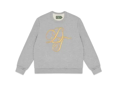 DENIM TEARS DT Metallic Gold Script Crewneck "Grey"