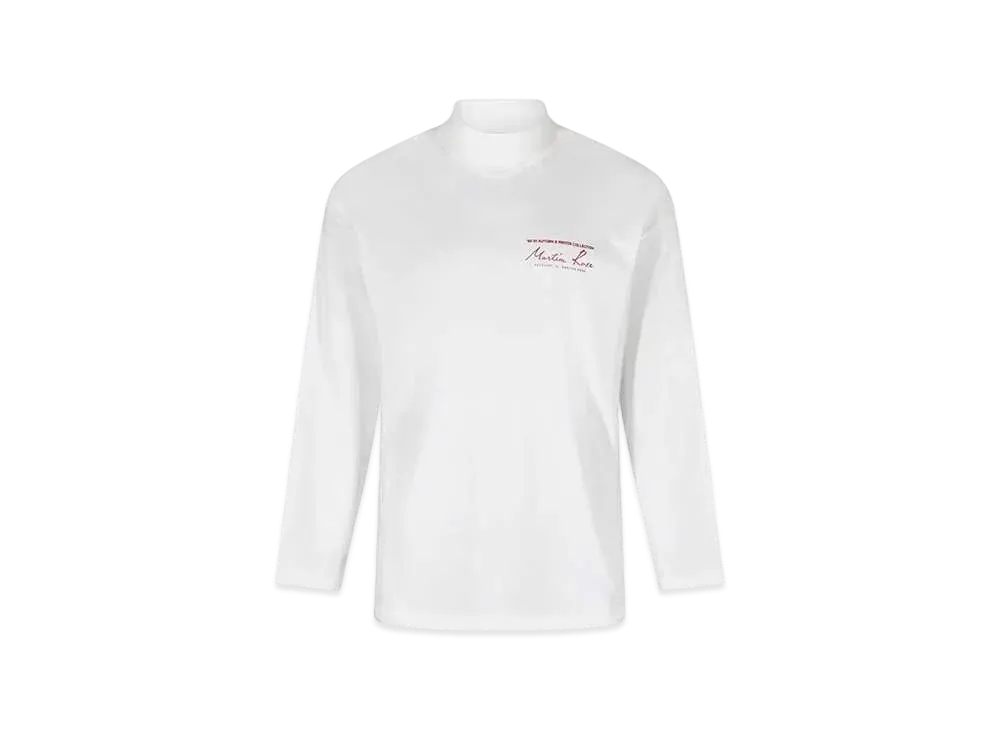 MARTINE ROSE Jersey Funnel Neck "White"