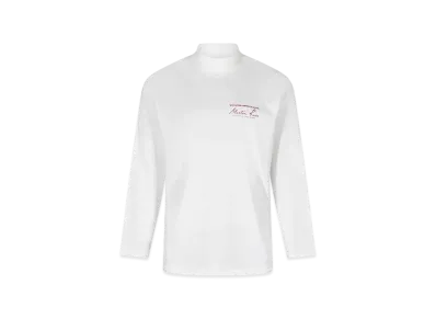 MARTINE ROSE Jersey Funnel Neck "White"