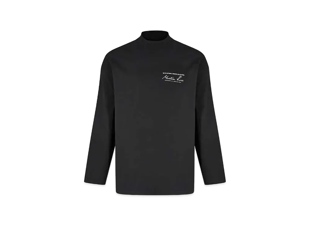 MARTINE ROSE Jersey Funnel Neck "Black"