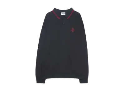 9090 N Logo Polo L/S Tee "Black"