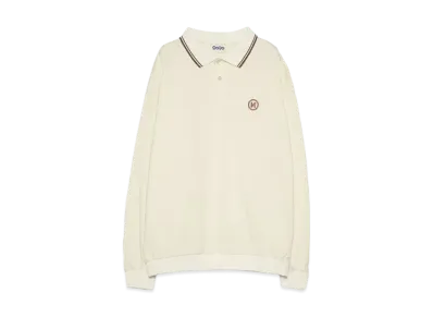 9090 N Logo Polo L/S Tee "Ivory"