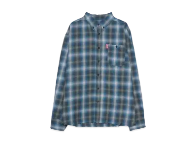 9090 Damage Original Ombre L/S Shirt "Blue"