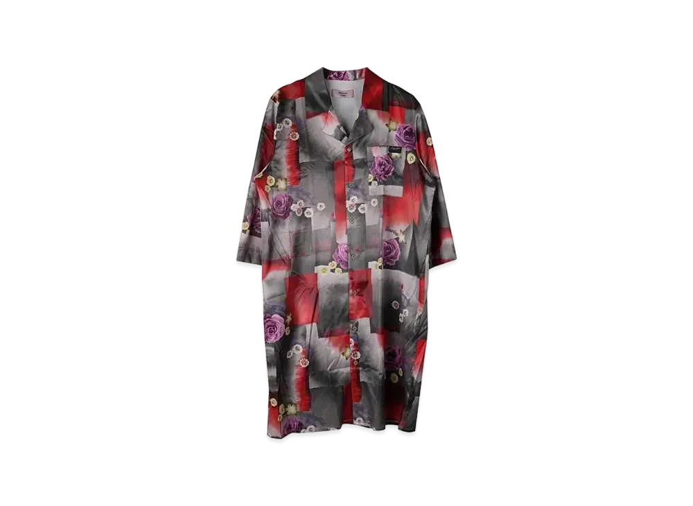 MARTINE ROSE S/S Stretched Shirt "Floral"