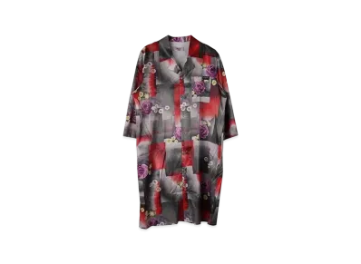MARTINE ROSE S/S Stretched Shirt "Floral"