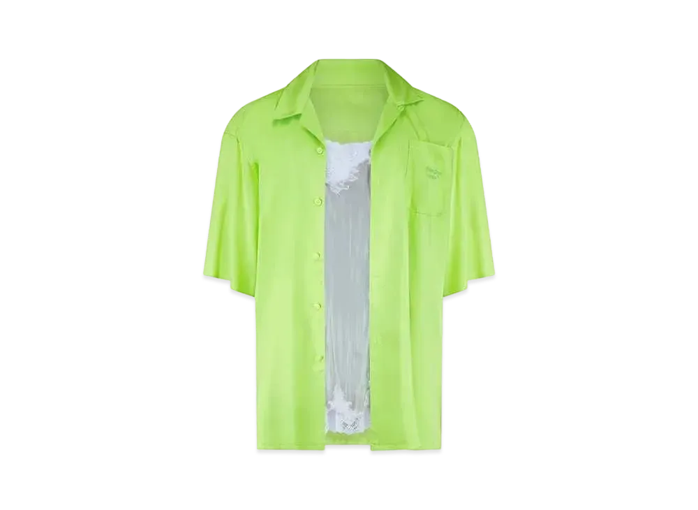 MARTINE ROSE Camisole Shirt "Lime Multi"