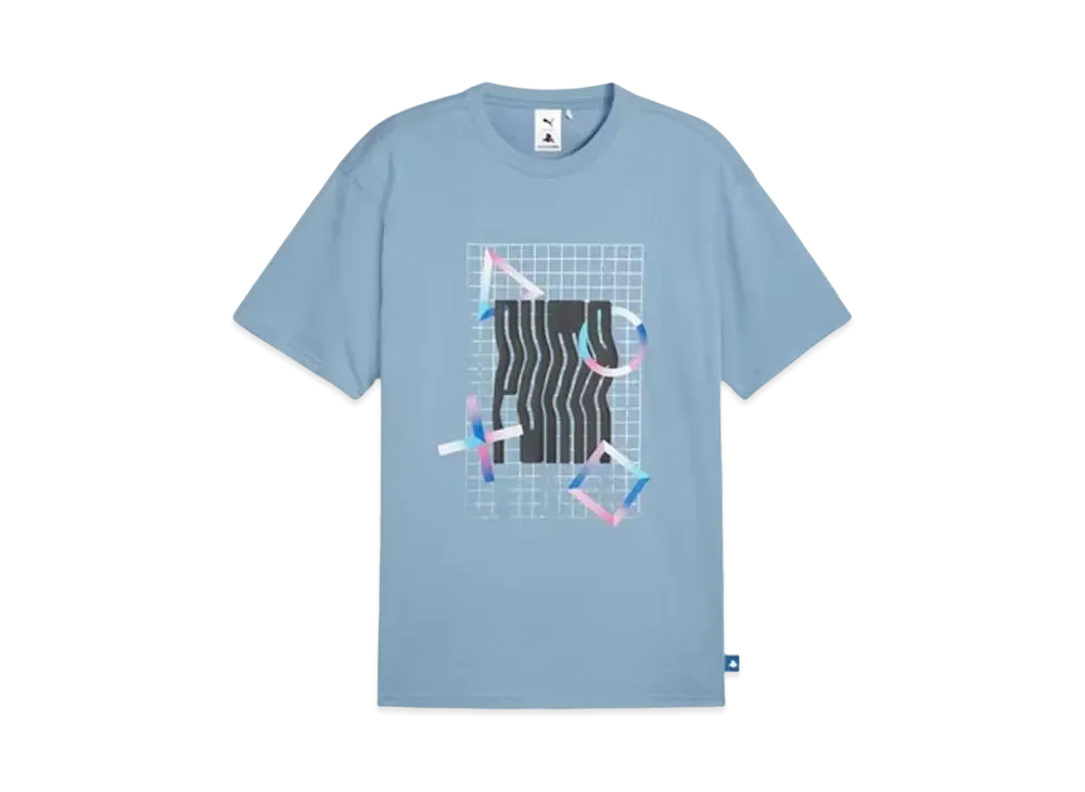 PUMA x PlayStation Men's Elevated Short Sleeve T-Shirt "Zen Blue"