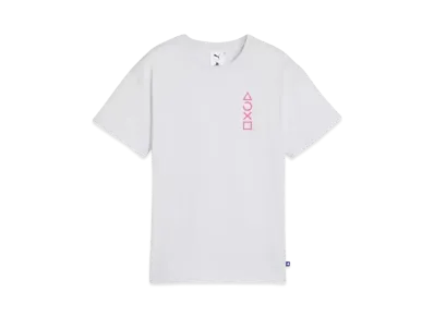 PUMA x PlayStation Kids Boys Elevated Short Sleeve T-Shirt "Silver Mist"