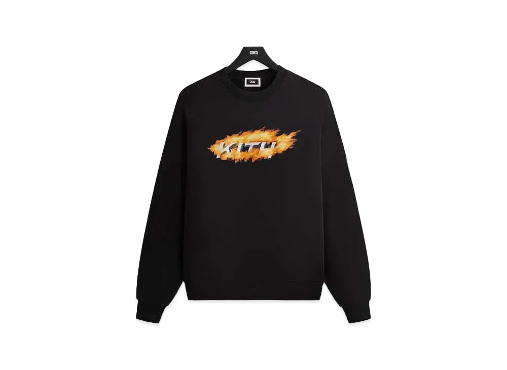 Kith Orbit Flame Vintage Nelson Crewneck "Black"