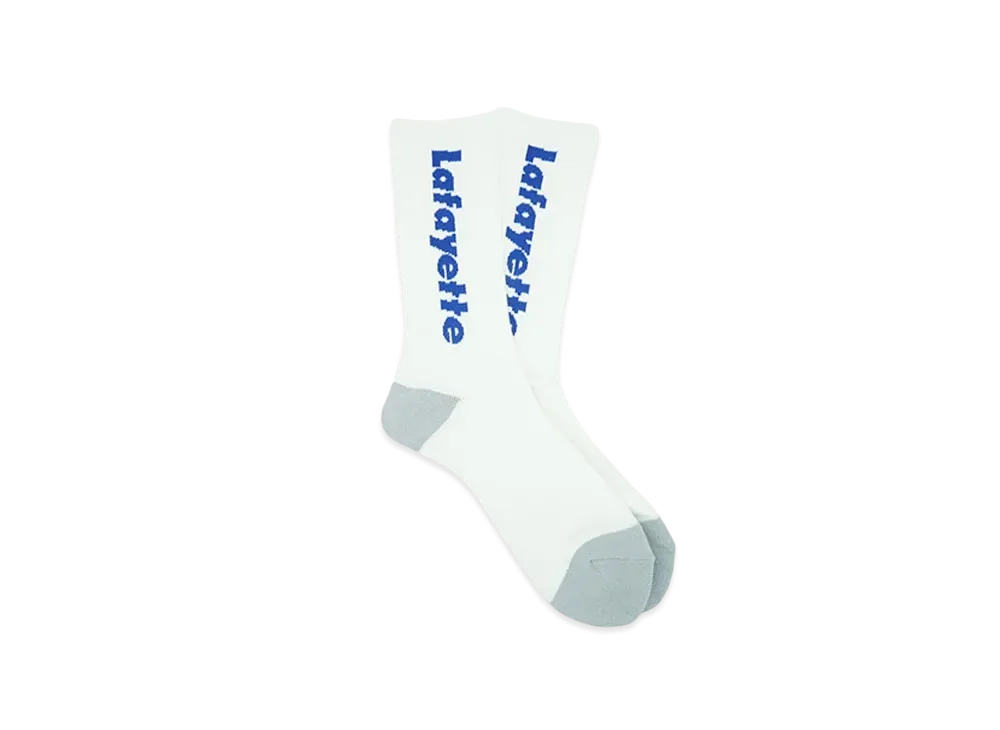 LFYT LAFAYETTE LOGO CREW SOCKS "WHITE"