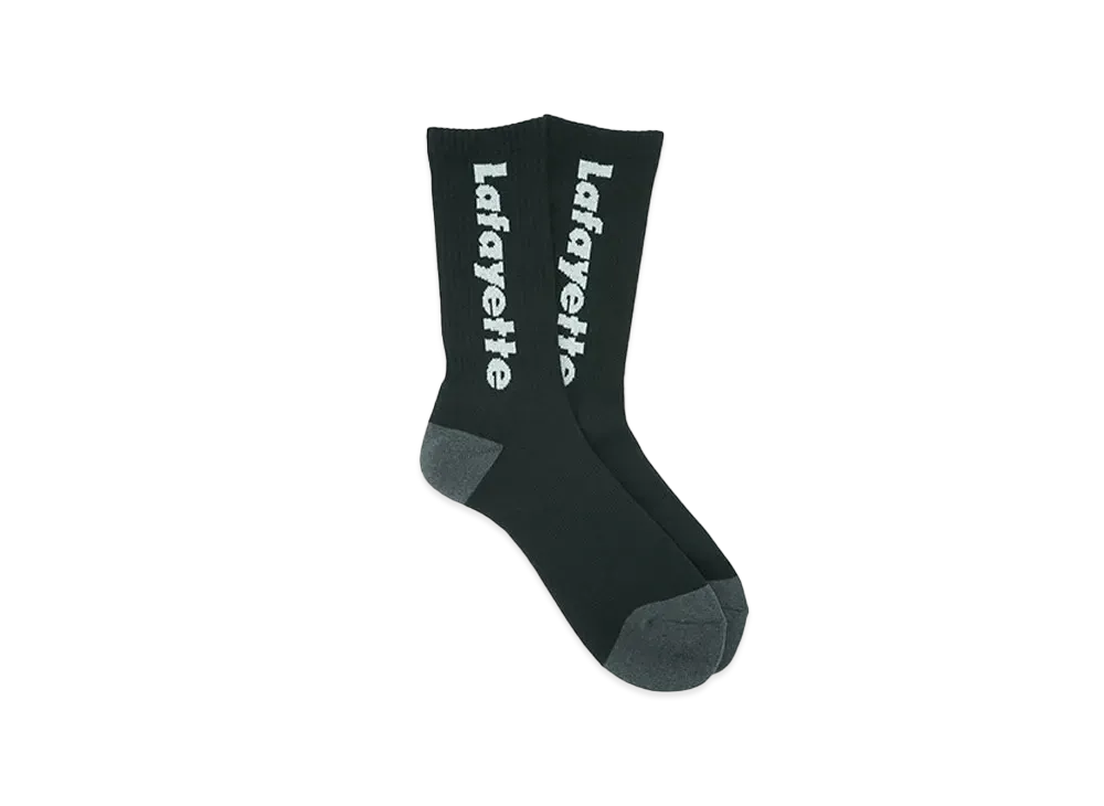 LFYT LAFAYETTE LOGO CREW SOCKS "BLACK"