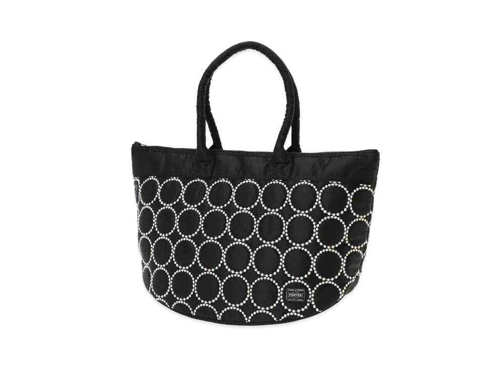 PORTER x mina perhonen Tambourine Tote Bag "Black/Beige"