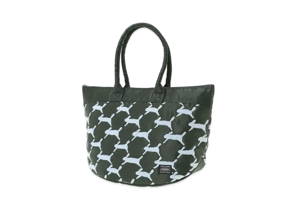 PORTER x mina perhonen Run Run Run Tote Bag "Green"