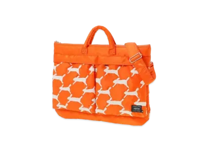 PORTER x mina perhonen Run Run Run 2Way Short Helmet Bag "Orange"