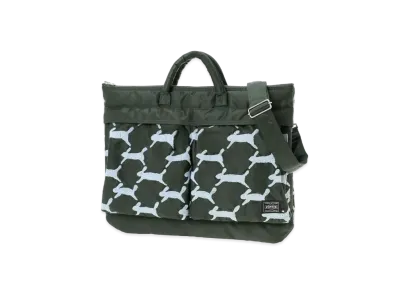 PORTER x mina perhonen Run Run Run 2Way Short Helmet Bag "Green"