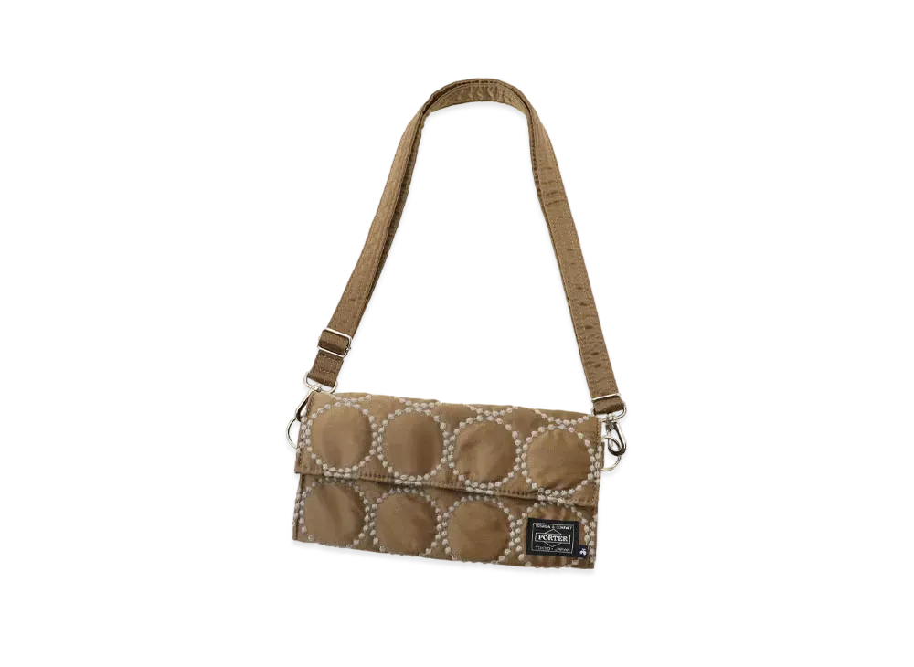 PORTER x mina perhonen Tambourine Long Wallet "Beige"