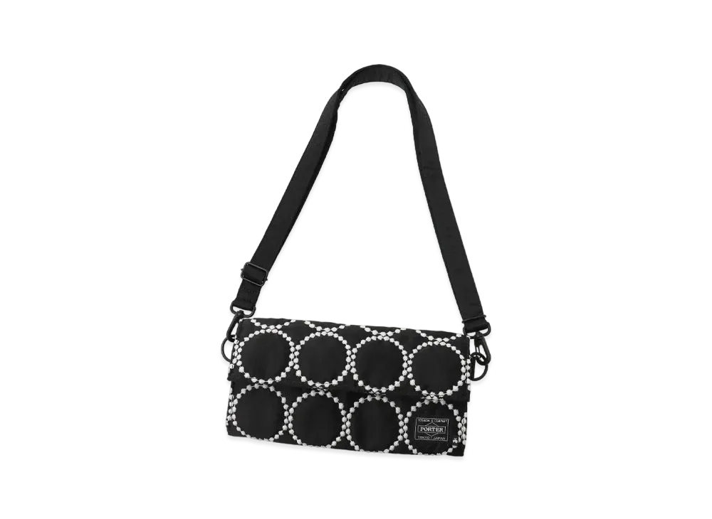 PORTER x mina perhonen Tambourine Long Wallet "Black/Beige"