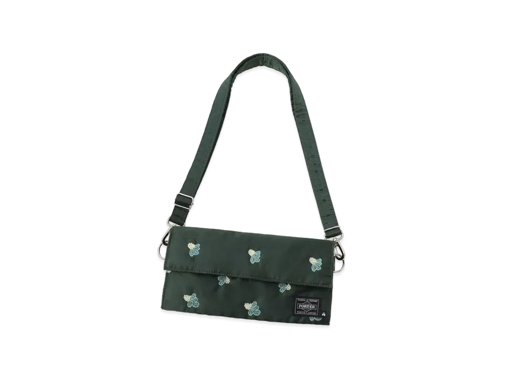 PORTER x mina perhonen Light Berry Long Wallet "Green"