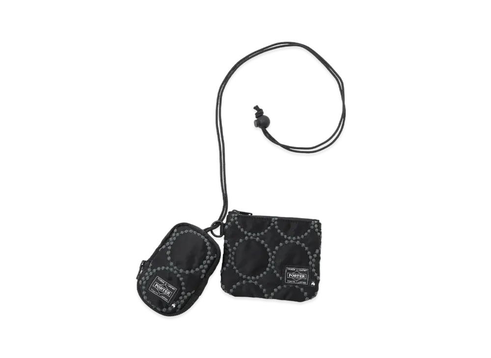 PORTER x mina perhonen Tambourine Key Case & Coin Purse "Black/Grey"