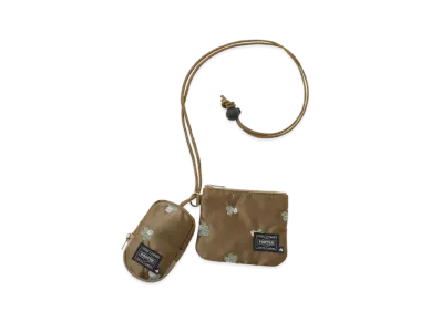 PORTER x mina perhonen Light Berry Key Case & Coin Purse "Beige"