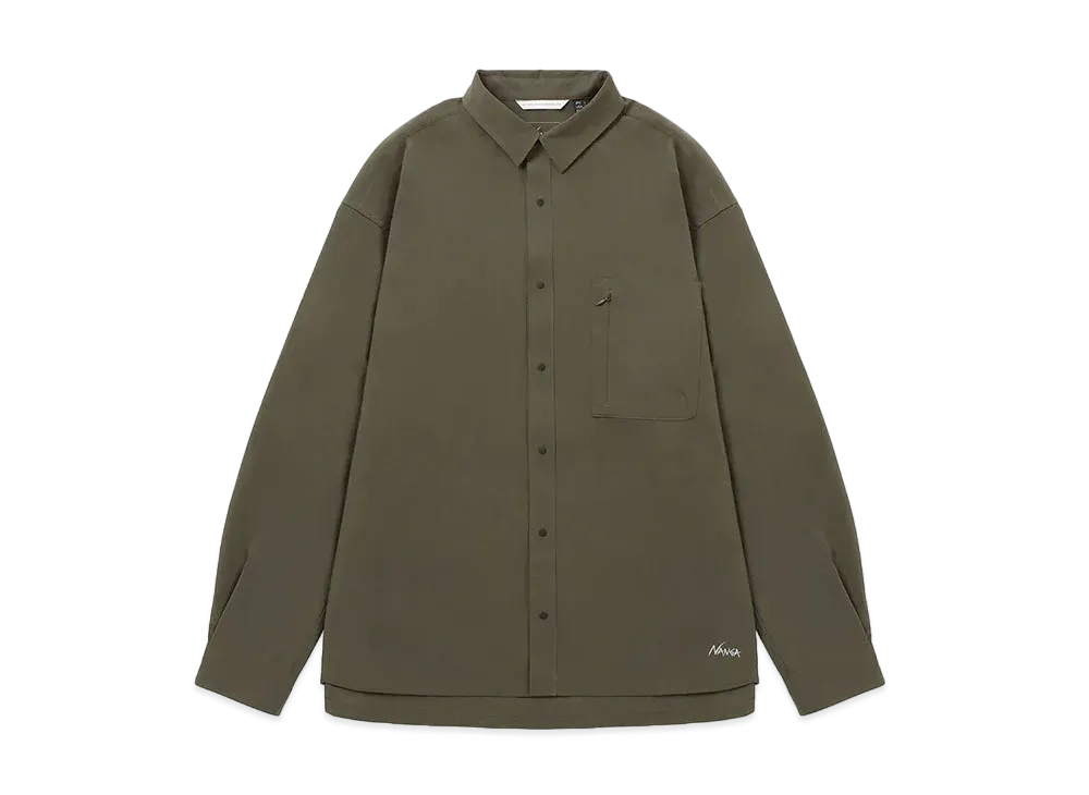 NANGA Dot Air Comfy L/S Shirt "Khaki"