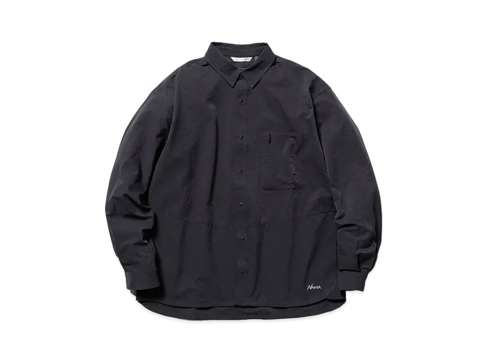 NANGA Dot Air Comfy L/S Shirt "Black"