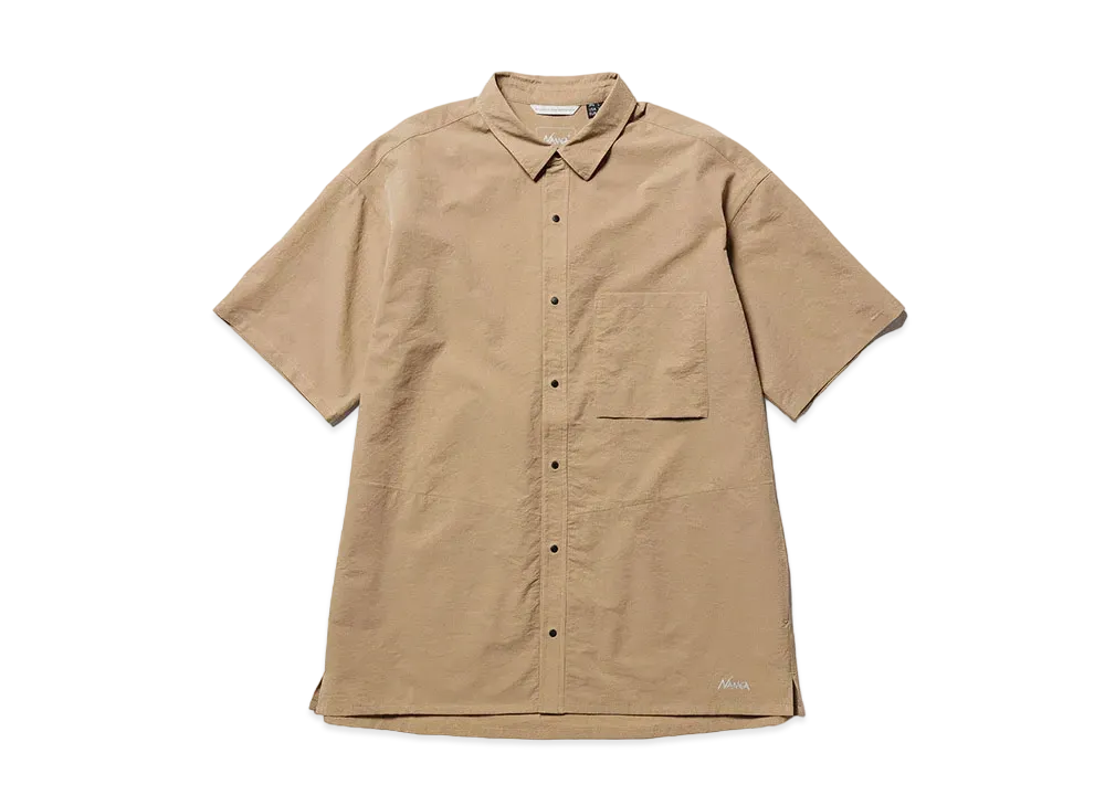NANGA Dot Air Comfy S/S Shirt "Beige"