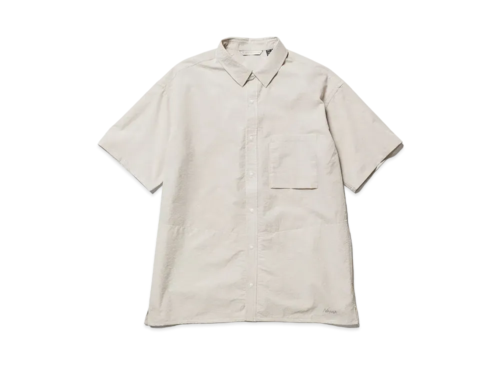 NANGA Dot Air Comfy S/S Shirt "S.Beige"