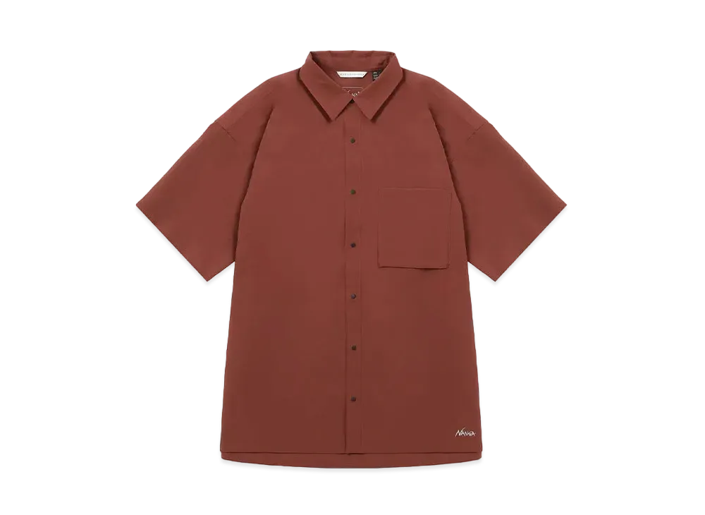 NANGA Dot Air Comfy S/S Shirt "Brown"