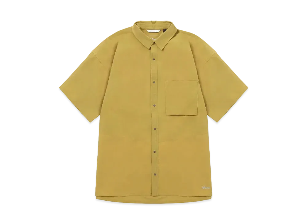 NANGA Dot Air Comfy S/S Shirt "Mustard"