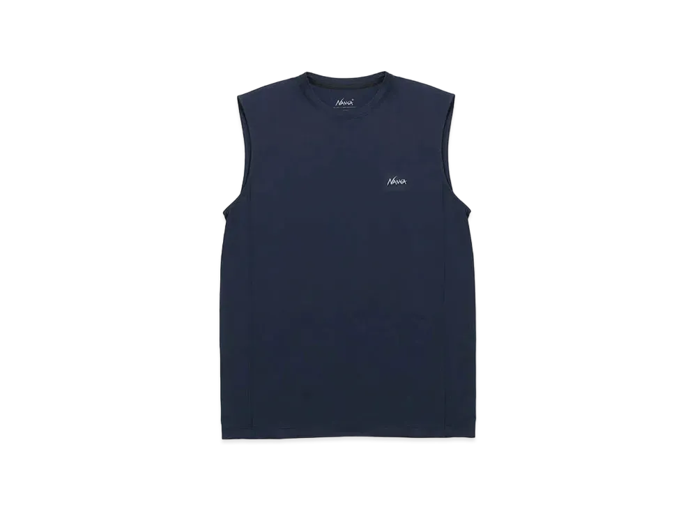 NANGA Dry Base Layer No Sleeve Tee "Navy"