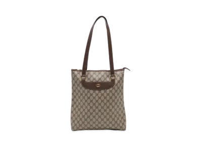 GUCCI Old Gucci GG Plus Sherry Line Tote Bag "Brown"
