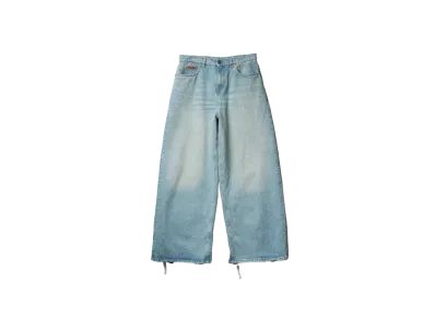 MARTINE ROSE Extended Wide Leg Jean "Bleached Wash"