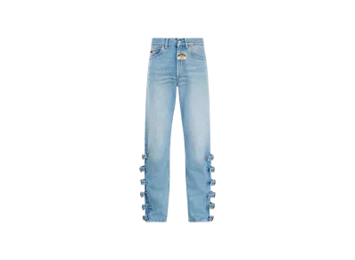 MARTINE ROSE Buckle Jean "Bleached Wash"