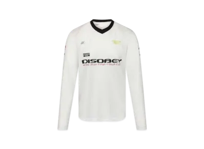 MARTINE ROSE Pulled Neck Football Top "White"