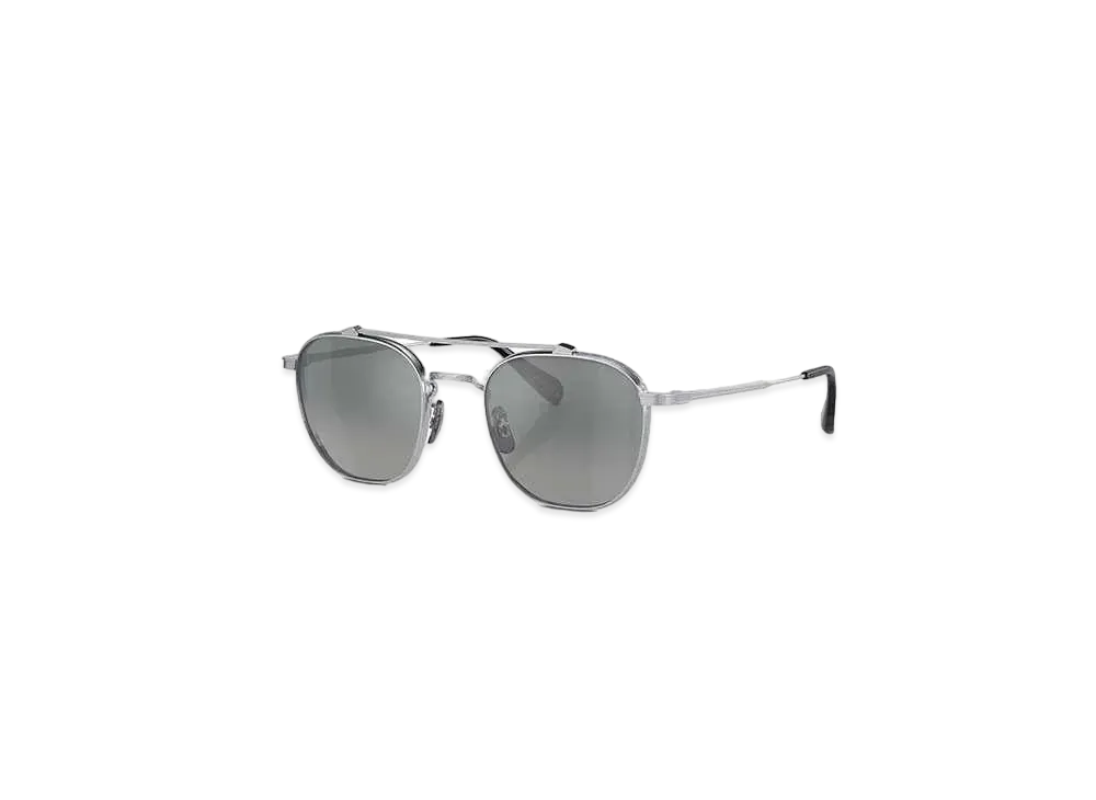 OLIVER PEOPLES Mandeville "Brushed Silver/Dark Grey Gradient Mirror"