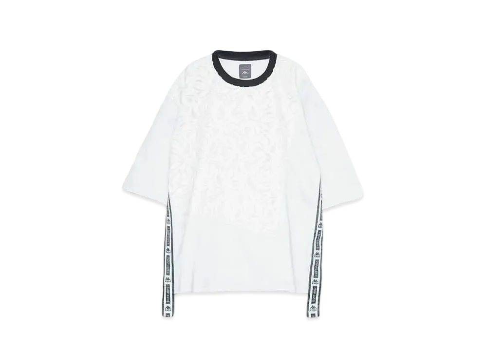 TAUPE KAPPA EX SMOOTH COMBI TEE "WHITE"