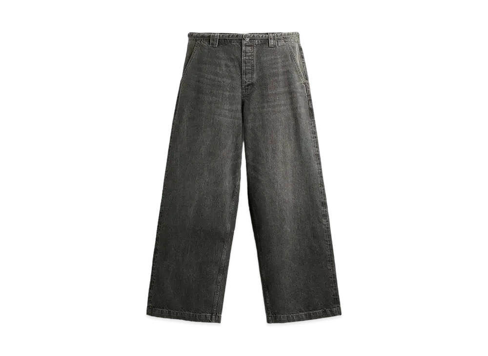 ZARA Baggy Denim Pants Belt "Grey"