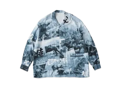 PORTER CLASSIC x Seven Samurai Aloha Long Shirt "Navy"